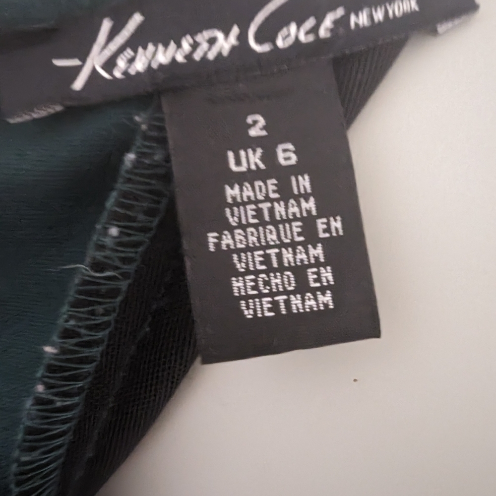 Kenneth Cole size 2 green & black dress - Picture 4 of 8
